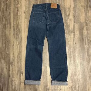 Vintage 80s Levi's Selvedge 501 Redline Red Tab Denim Jeans Size 28x32